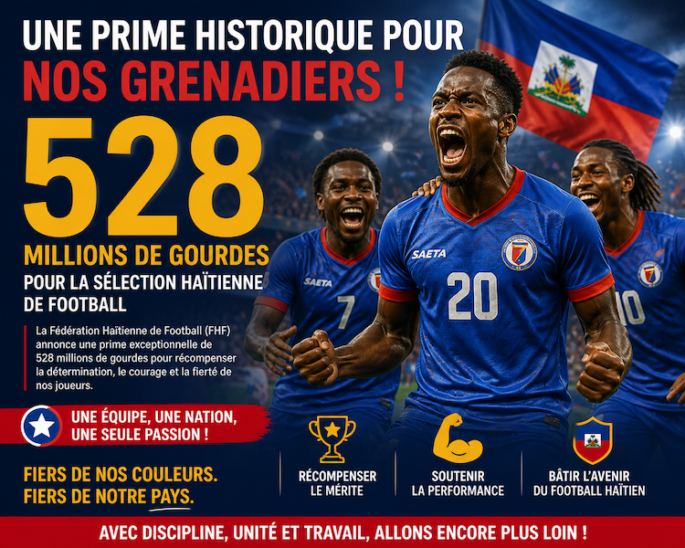 528 millions de gourdes pour les Grenadiers : le pouvoir mise gros sur l’élan du football haïtien