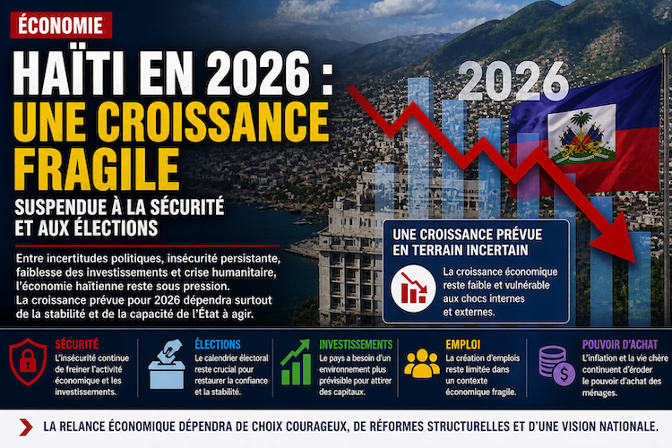 Économie haïtienne 2026 : une croissance fragile suspendue à la sécurité et aux élections