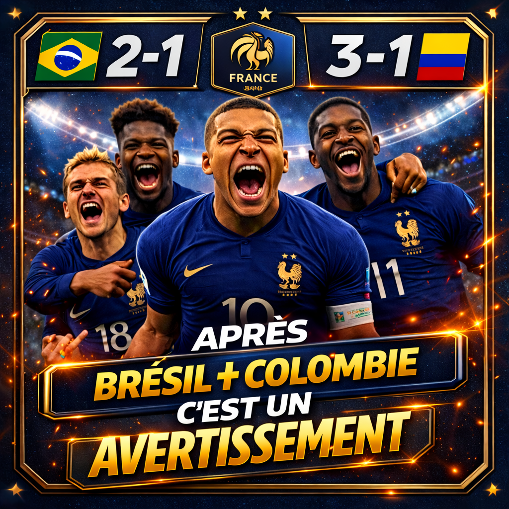 Brésil battu, Colombie dominée : pourquoi la France envoie déjà un signal glaçant avant le Mondial 2026