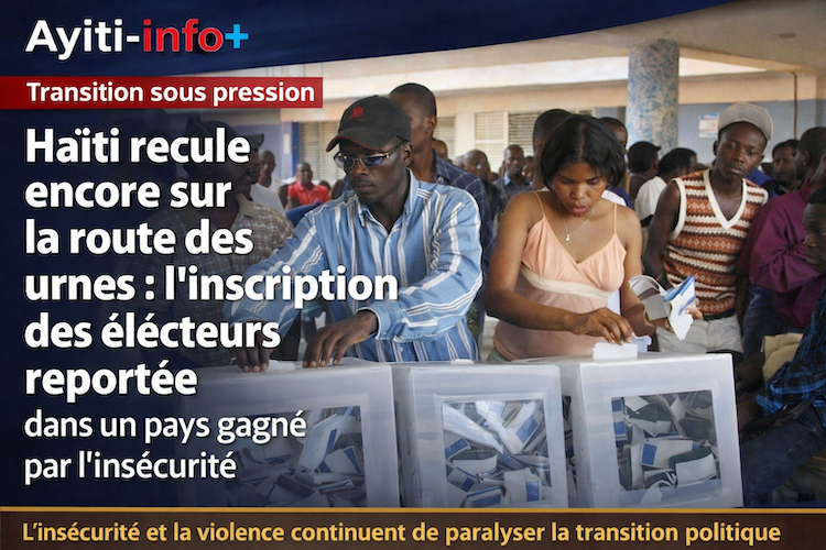 Haïti recule encore sur la route des urnes : l’inscription des électeurs reportée dans un pays gagné par l’insécurité