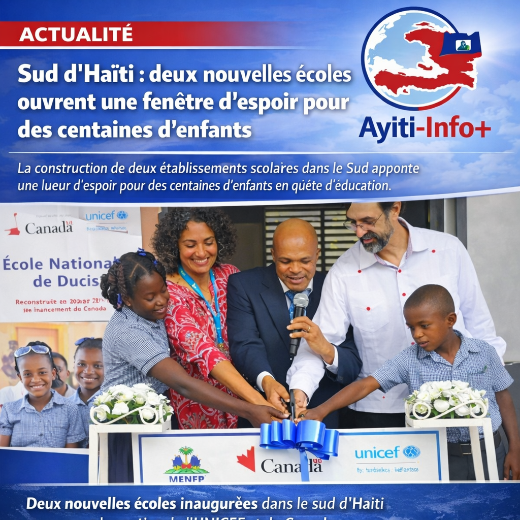 Sud d’Haïti : deux nouvelles écoles ouvrent une fenêtre d’espoir pour des centaines d’enfants