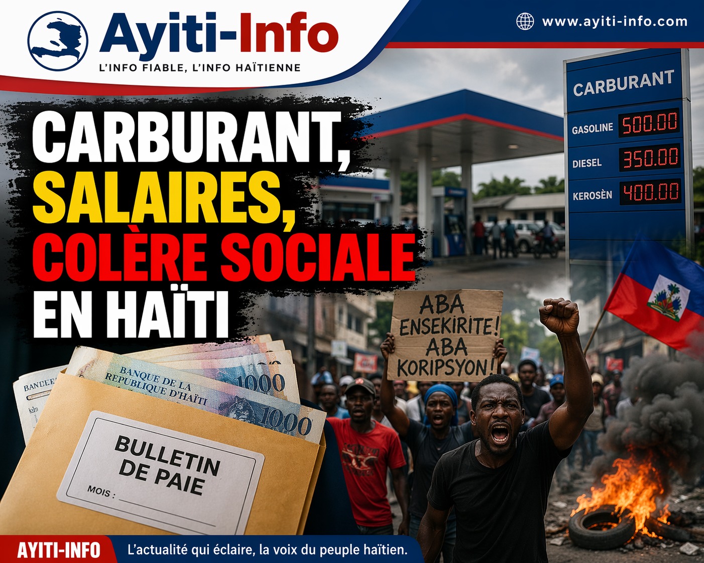 Carburant, transport, salaires : la colère sociale monte à Port-au-Prince