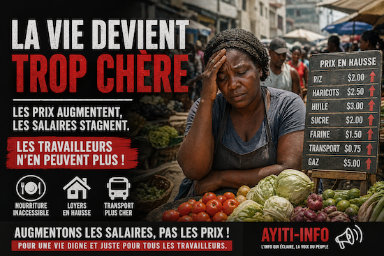 La vie devient trop chère : les travailleurs haïtiens poussent un cri d’alarme