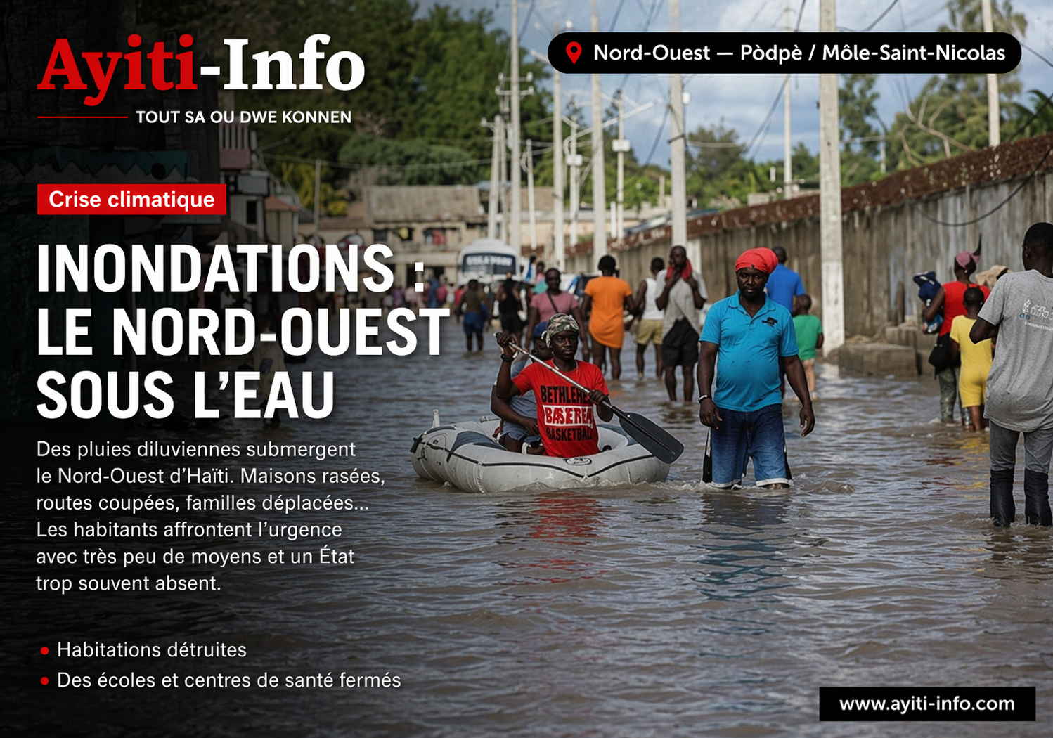 Nord-Ouest inondé : derrière les pluies, une autre faillite du pays réel