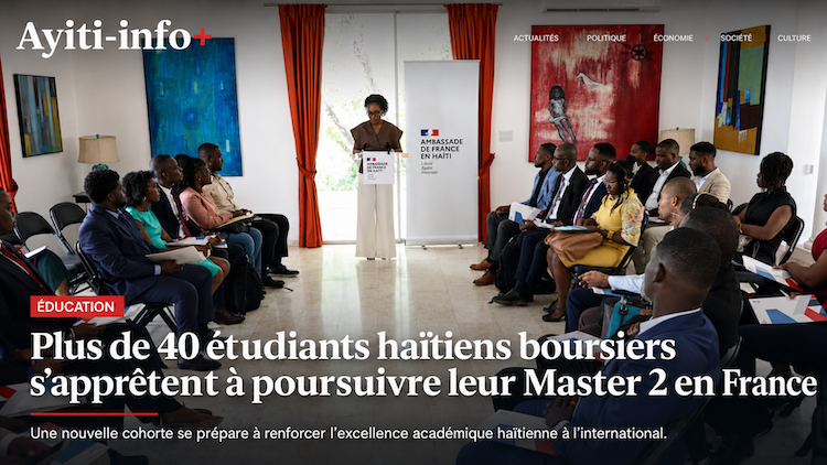Plus de 40 étudiants haïtiens boursiers s’apprêtent à poursuivre leur Master 2 en France