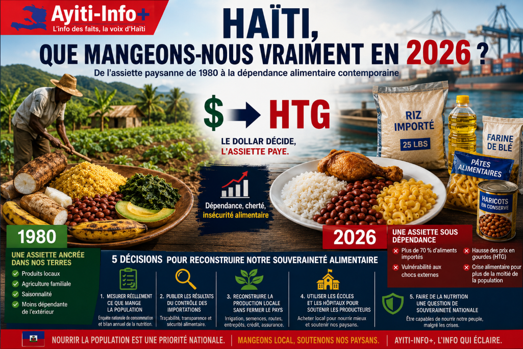 Haïti, que mangeons-nous vraiment en 2026 ? De l’assiette paysanne de 1980 à la dépendance alimentaire contemporaine