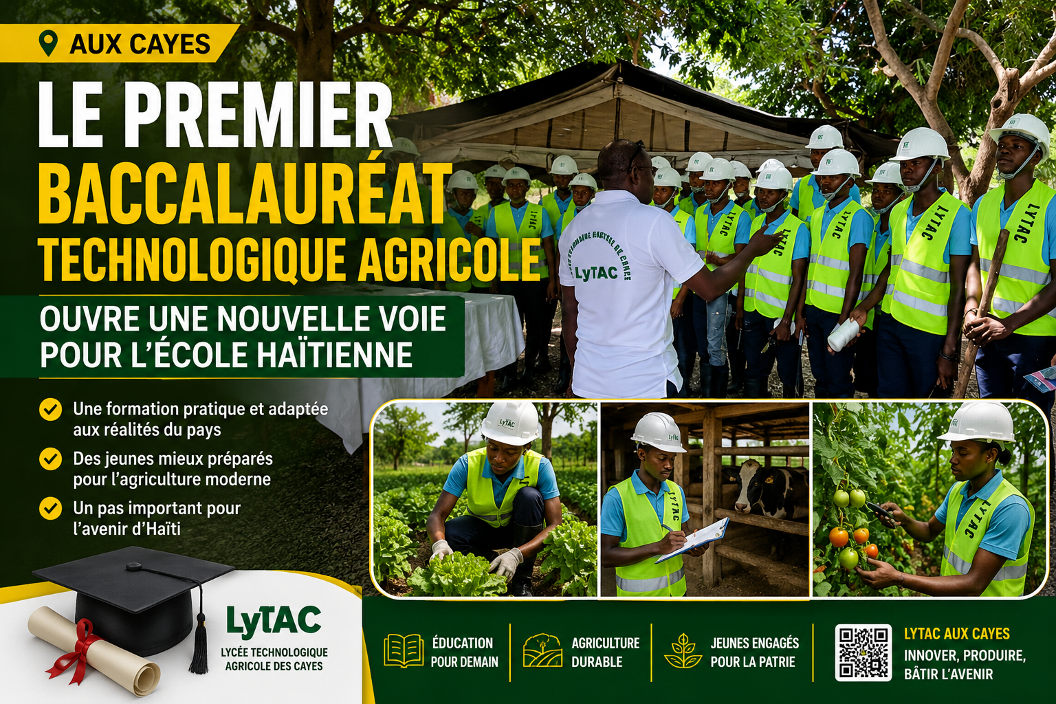 Aux Cayes, le premier baccalauréat technologique agricole ouvre une nouvelle voie pour l’école haïtienne
