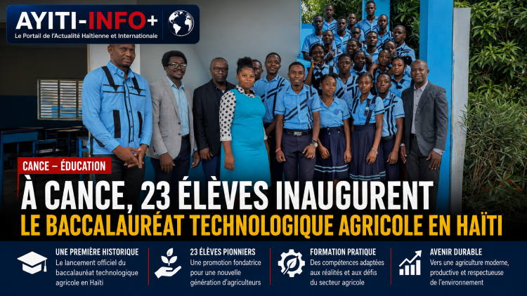À Cance, 23 élèves inaugurent le baccalauréat technologique agricole en Haïti
