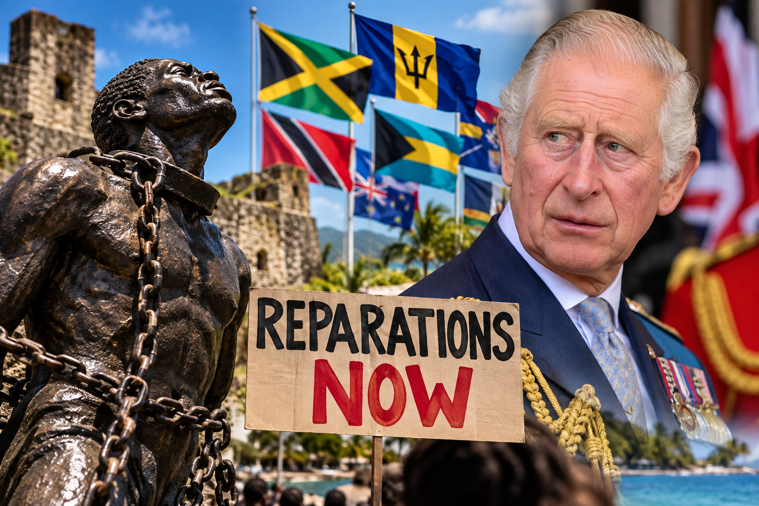 Caraïbes : les demandes de réparations pour l’esclavage précèdent la visite de Charles III