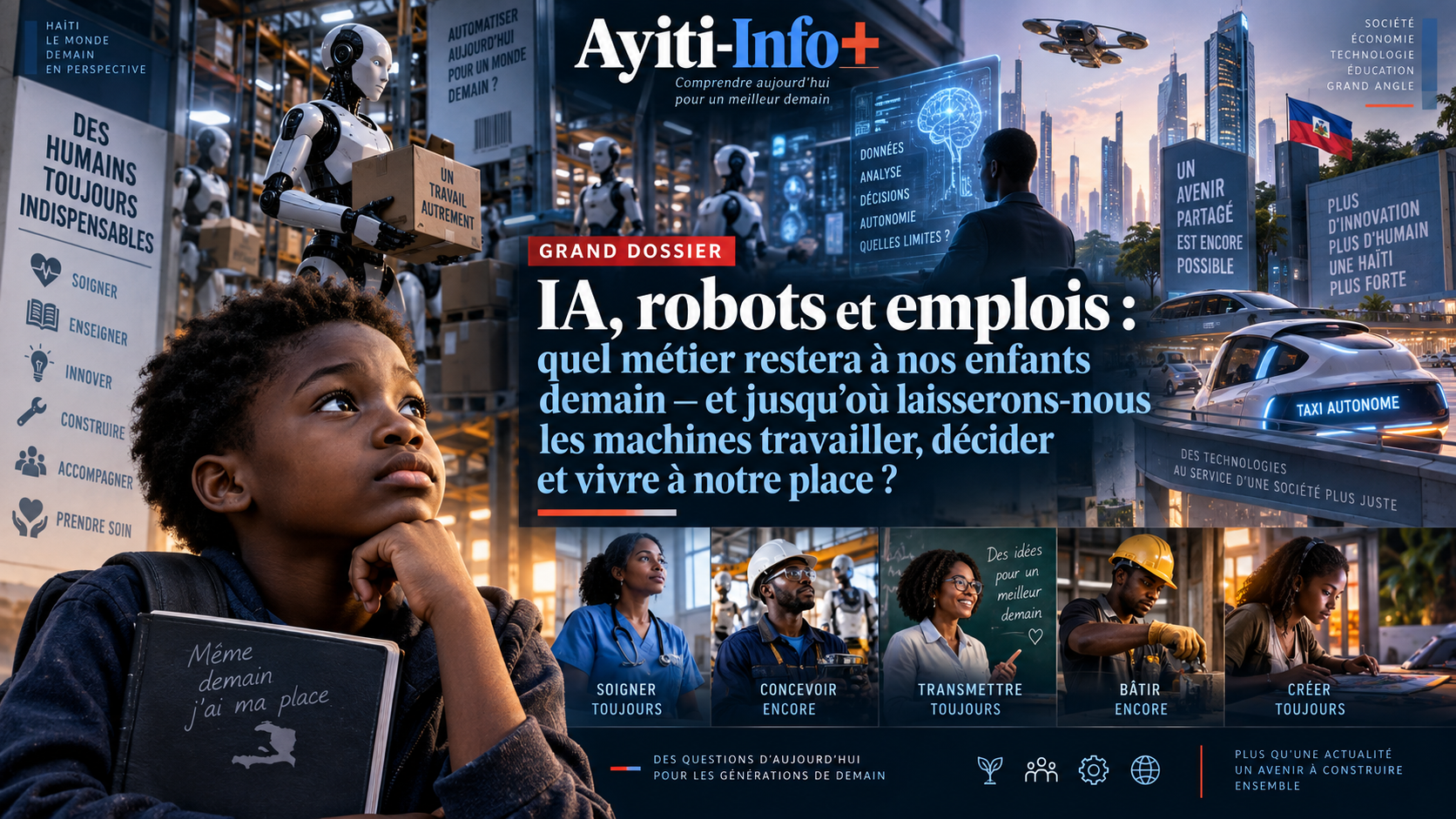 IA, robots et emplois : quel métier restera à nos enfants demain — et jusqu’où laisserons-nous les machines travailler, décider et vivre à notre place ?