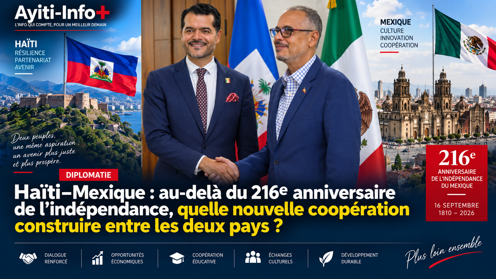 Haïti–Mexique : au-delà du 216e anniversaire de l’indépendance, quelle nouvelle coopération construire entre les deux pays ?