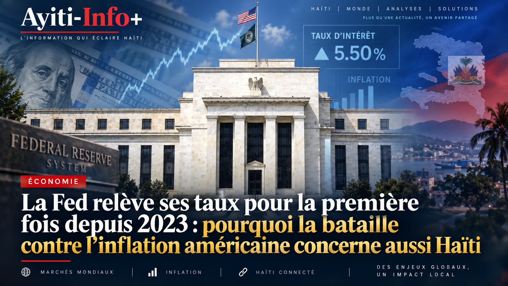 La Fed relève ses taux pour la première fois depuis 2023 : pourquoi la bataille contre l’inflation américaine concerne aussi Haïti