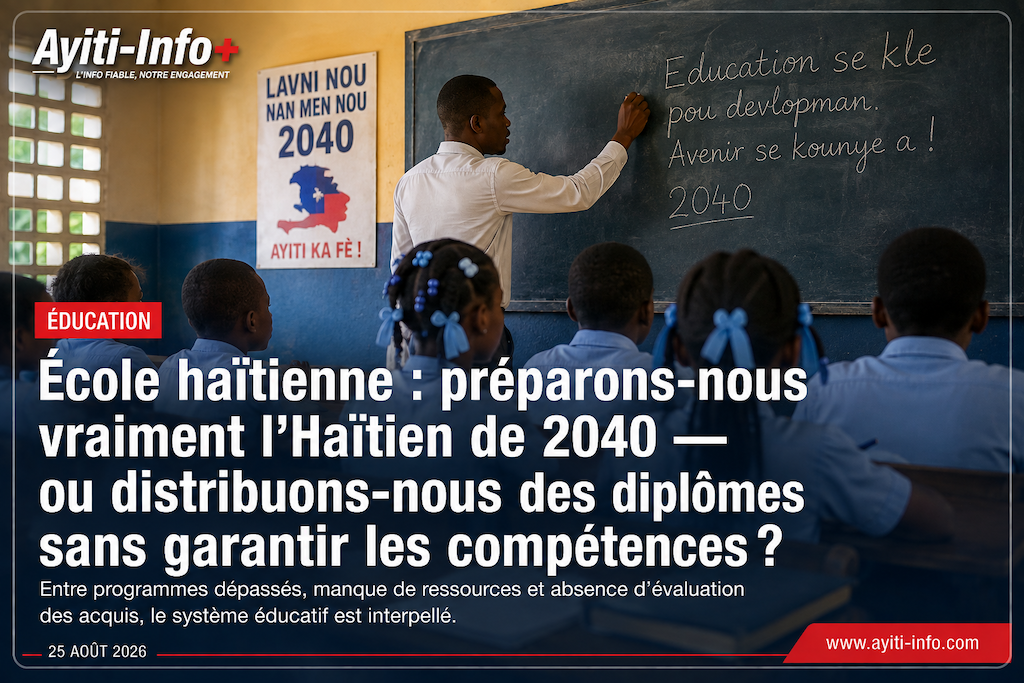 École haïtienne : préparons-nous vraiment l’Haïtien de 2040 — ou distribuons-nous des diplômes sans garantir les compétences ?