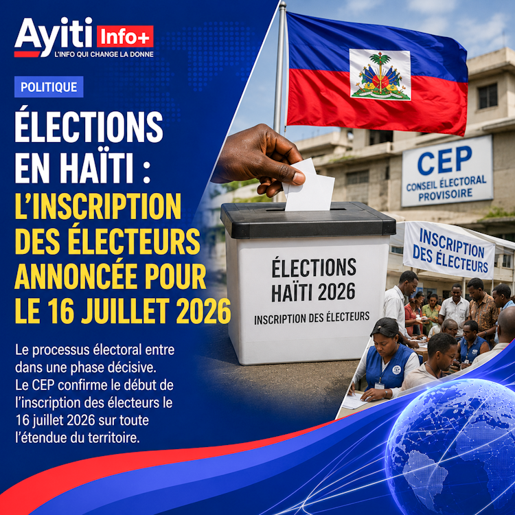 Élections en Haïti : l’inscription des électeurs annoncée pour le 16 juillet 2026