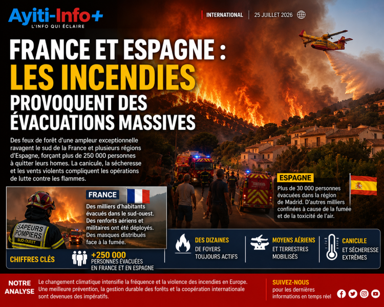 France et Espagne : les incendies provoquent des évacuations massives