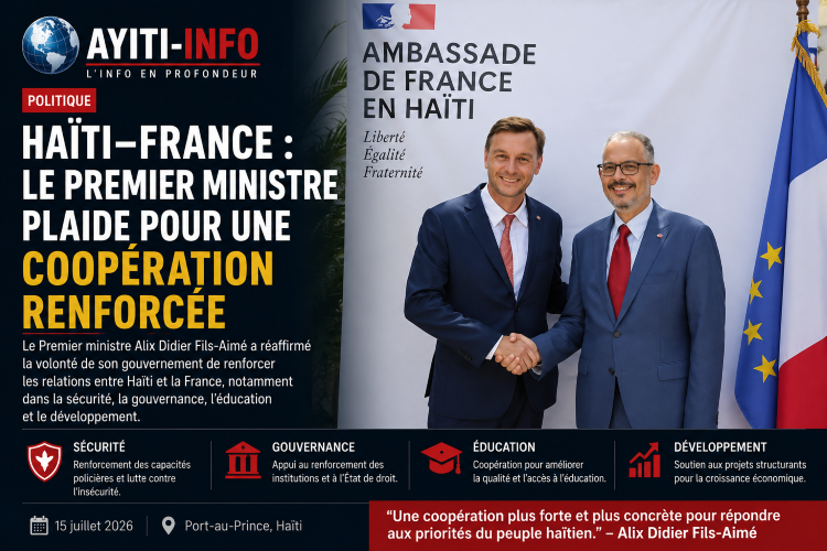 Haïti–France : le Premier ministre plaide pour une coopération renforcée