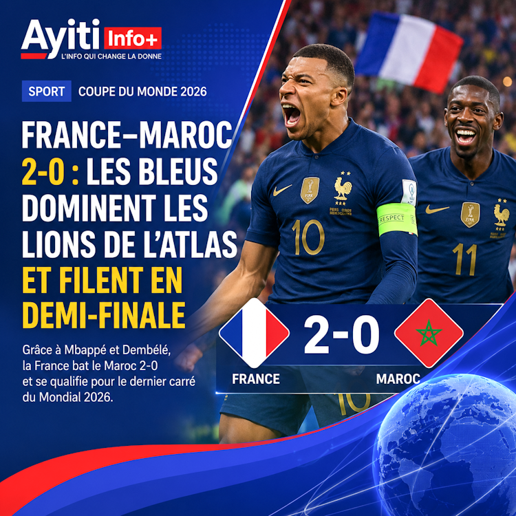 France–Maroc 2-0 : les Bleus brisent le rêve marocain et foncent vers la demi-finale