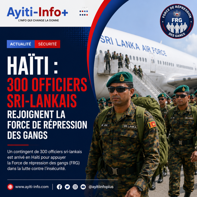 Un contingent de 300 officiers sri-lankais rejoint la Force de répression des gangs en Haïti