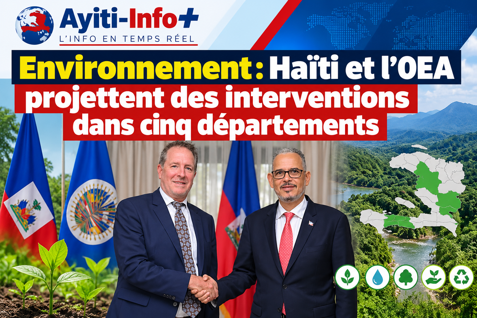 Environnement : Haïti et l’OEA projettent des interventions dans cinq départements