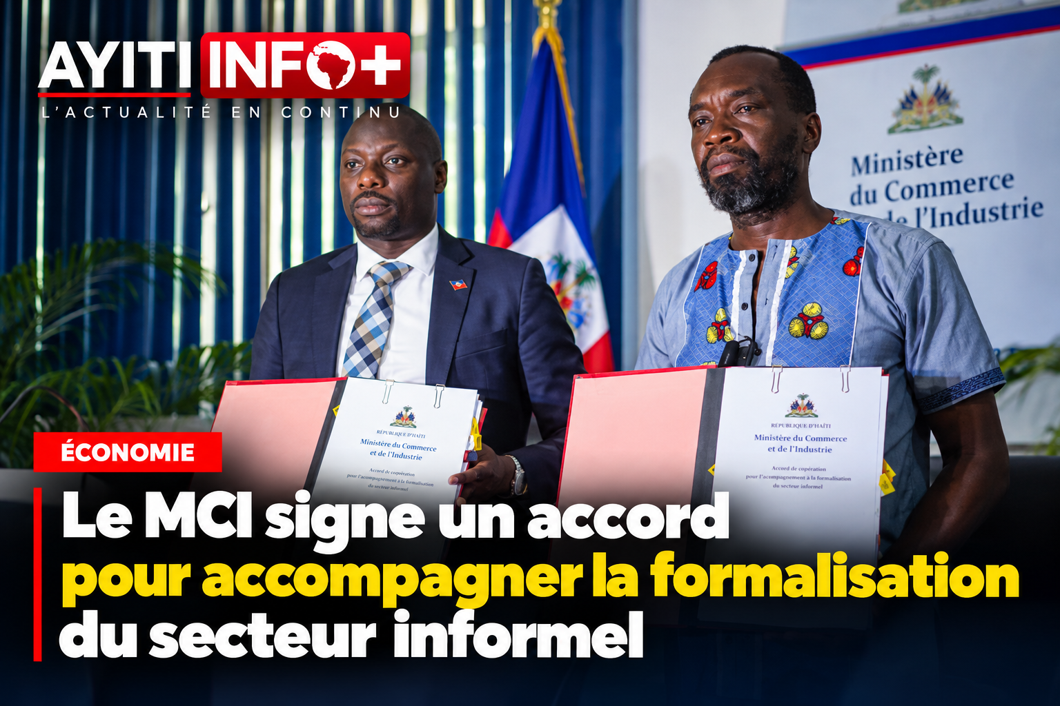Le MCI signe un accord pour accompagner la formalisation du secteur informel