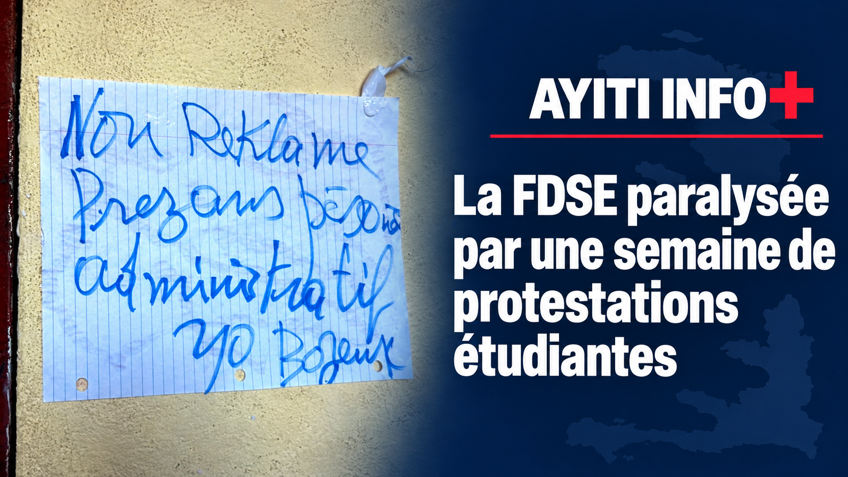 La FDSE paralysée par une semaine de protestations étudiantes