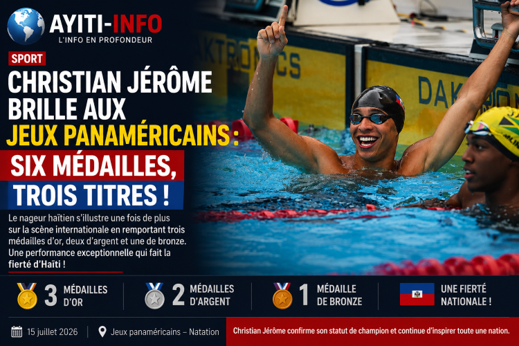 Six médailles, trois titres : Christian Jérôme brille aux Jeux panaméricains
