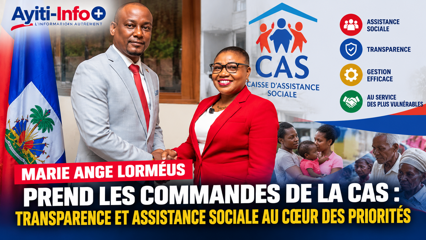 Marie Ange Lorméus prend les commandes de la CAS : transparence et assistance sociale au cœur des priorités