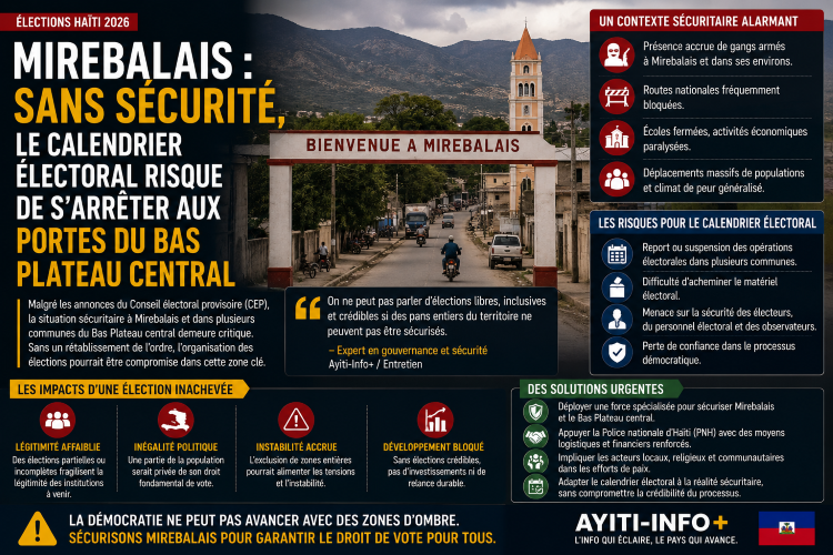 Mirebalais : sans sécurité, le calendrier électoral risque de s’arrêter aux portes du Bas Plateau central