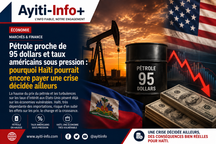 Pétrole proche de 95 dollars et taux américains sous pression : pourquoi Haïti pourrait encore payer une crise décidée ailleurs