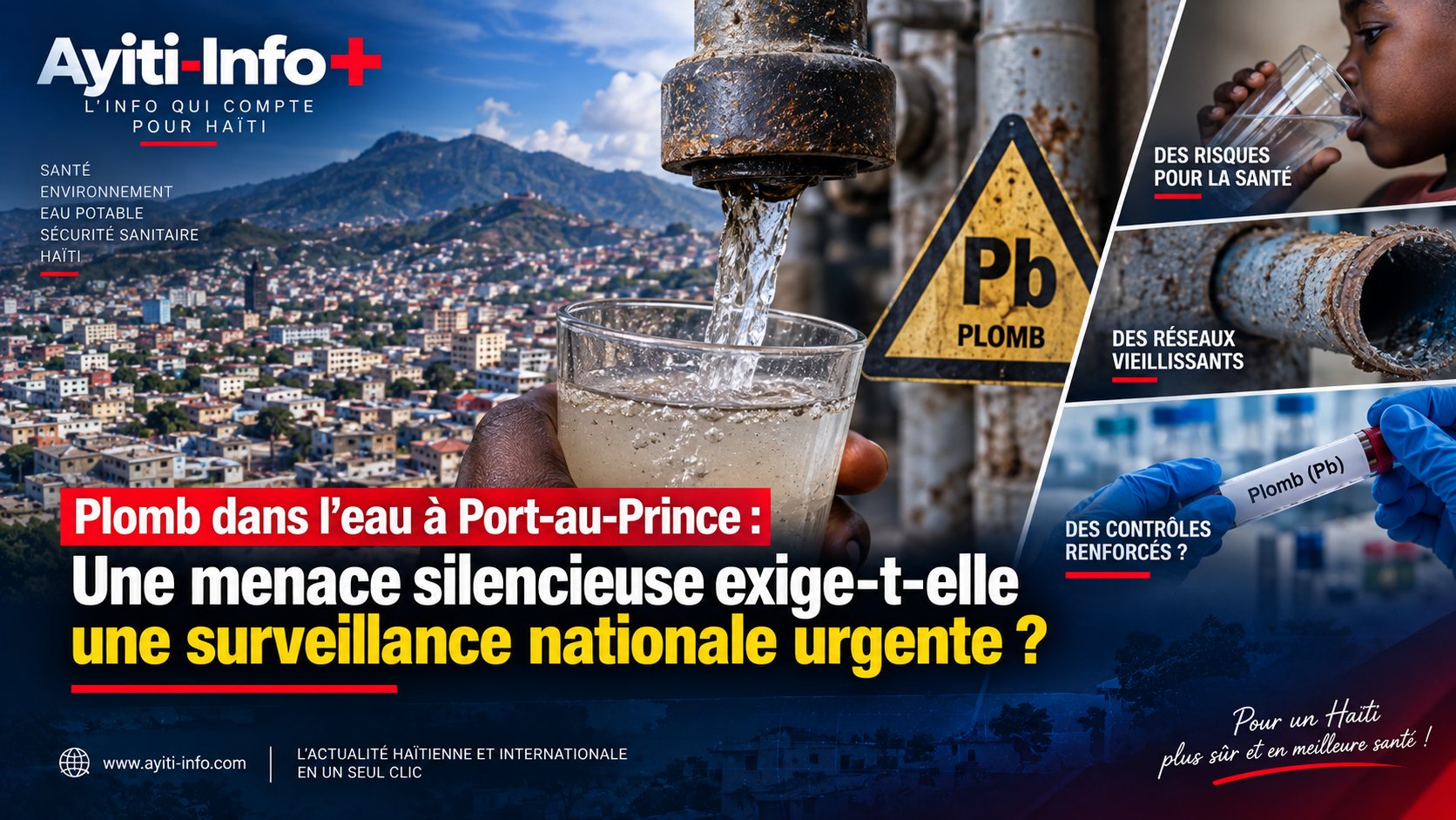 Plomb dans l’eau à Port-au-Prince : une menace silencieuse exige-t-elle une surveillance nationale urgente ?