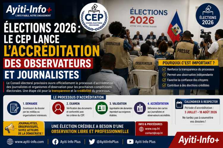 Élections 2026 : le CEP ouvre l’accréditation des observateurs et journalistes, la transparence entre en scène