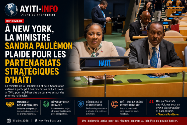 À New York, la ministre Sandra Paulémon plaide pour les partenariats stratégiques d’Haïti