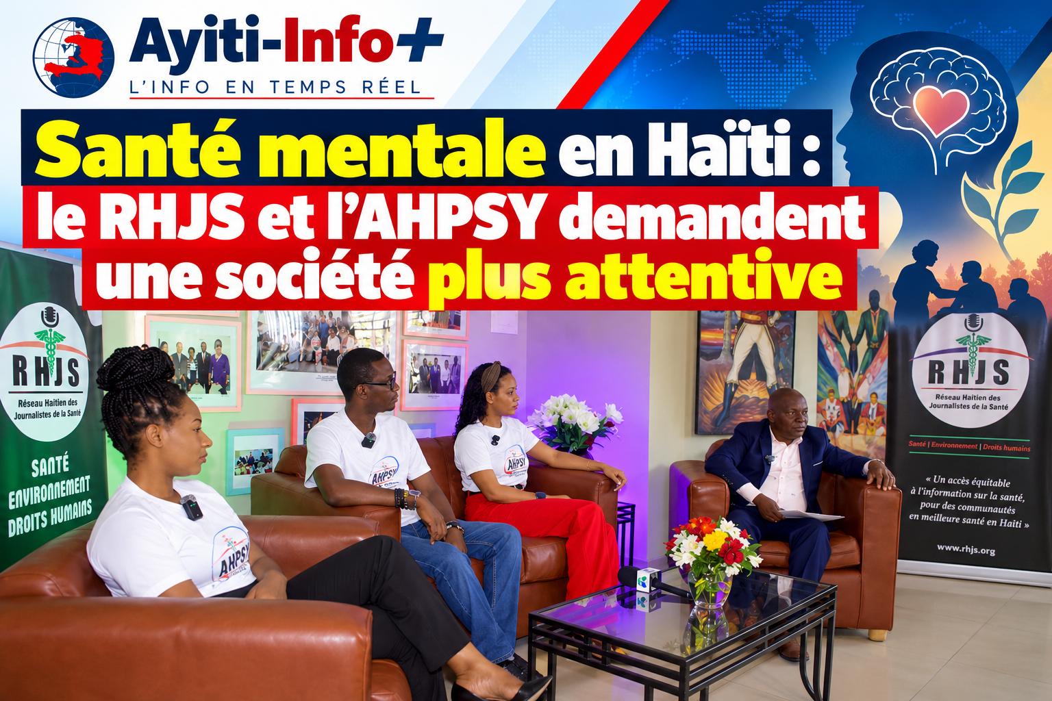 Santé mentale en Haïti : le RHJS et l’AHPSY demandent une société plus attentive