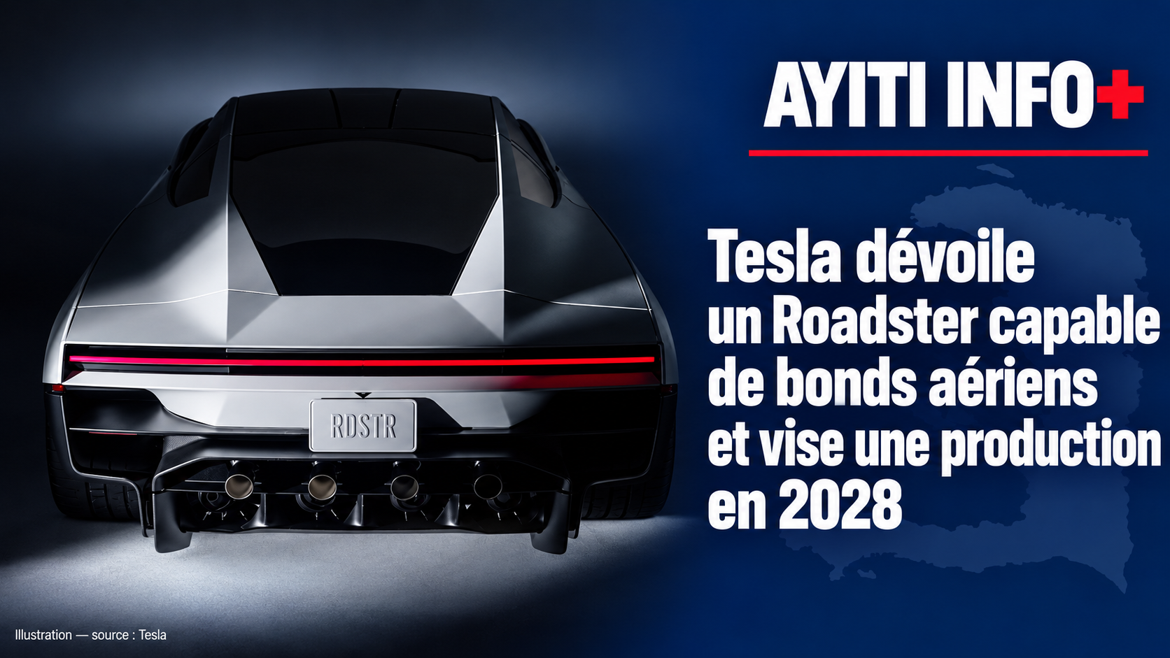 Tesla dévoile un Roadster capable de bonds aériens et vise une production en 2028
