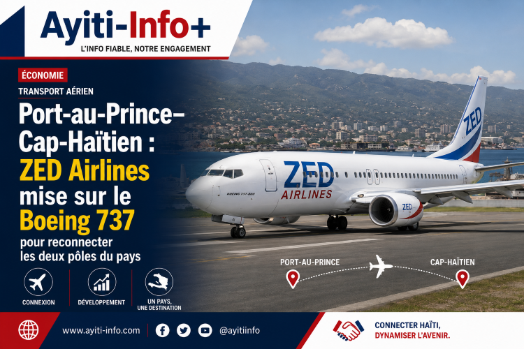 Port-au-Prince–Cap-Haïtien : ZED Airlines mise sur le Boeing 737 pour reconnecter les deux pôles du pays